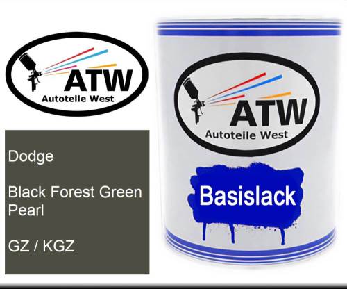 Dodge, Black Forest Green Pearl, GZ / KGZ: 1L Lackdose, von ATW Autoteile West.